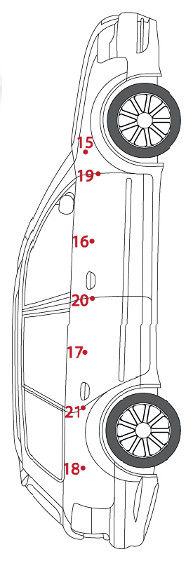 Pomiar lakieru – bok lewy, Audi A4
